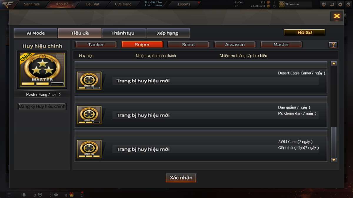 shop acc cf uy tin gia re